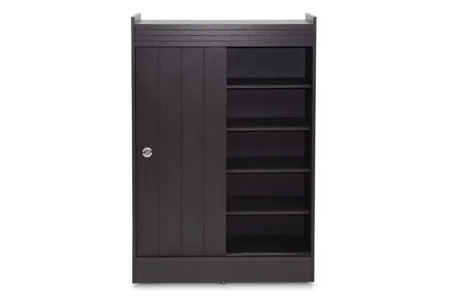 Espresso Shoe-Rack Cabinet