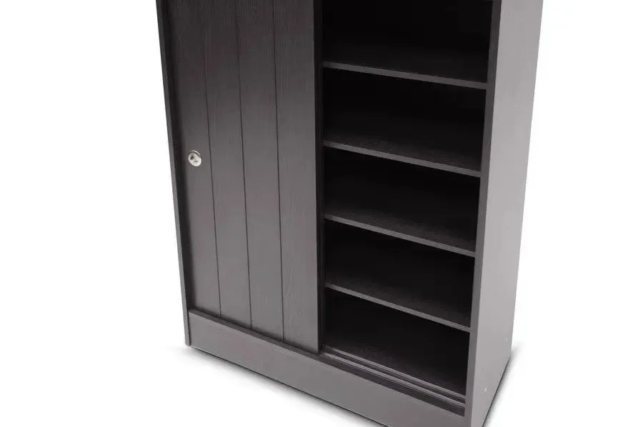Espresso Shoe-Rack Cabinet