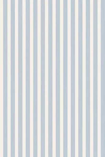 Farrow & Ball Wallpaper Closet Stripe ST 360 Sky Blue / Cream