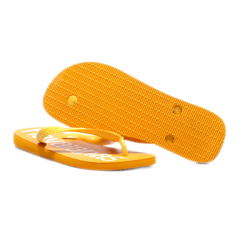 Havaianas Logomania Slippers Rubber Orange Colour For Men