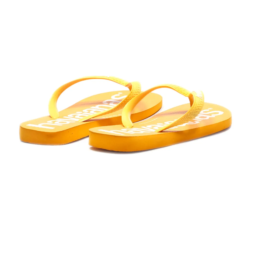 Havaianas Logomania Slippers Rubber Orange Colour For Men